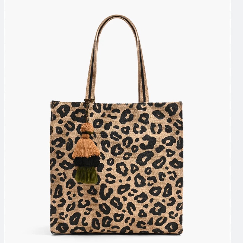 Leopard Print Tote Bag with Tassel
America & Beyond